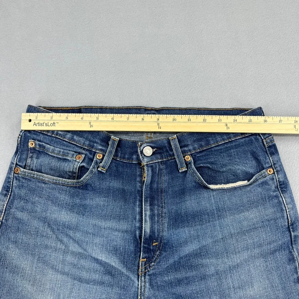 Levis 514 Mens Straight Fit Jeans Medium Wash Blue Denim Size 34 - Picture 5 of 16